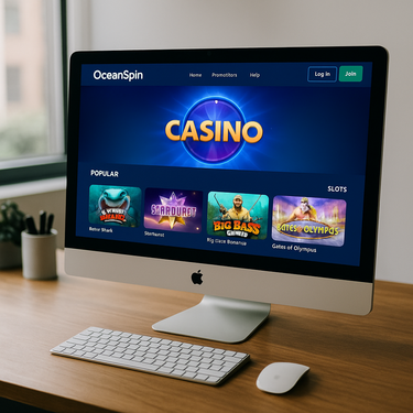 OceanSpin Casino - Desktop Platform Interface - Australian Online Gaming